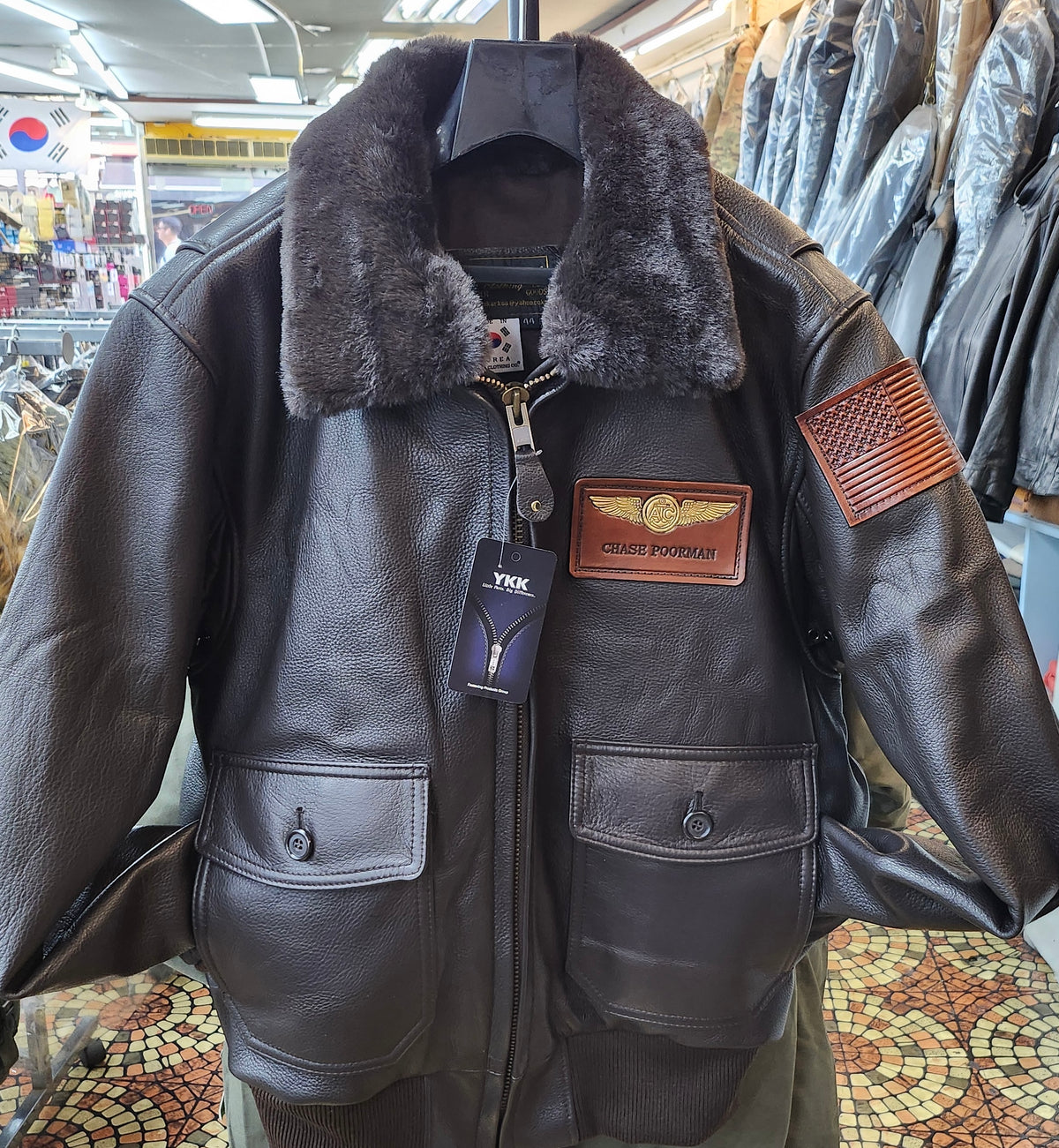 Korean Made Black G-1 Flight Jacket
