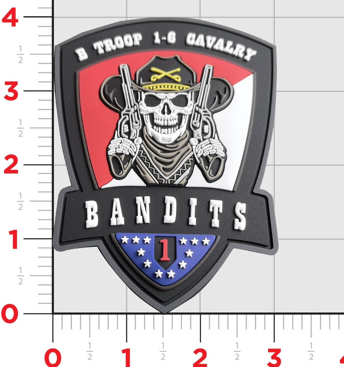 Official US Army B Troop 1-6 Cavalry Bandits PVC patch (1-6)
