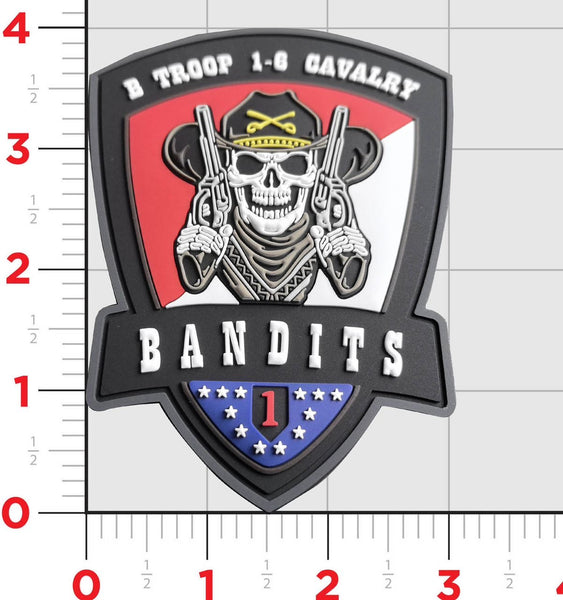 Official US Army B Troop 1-6 Cavalry Bandits PVC patch