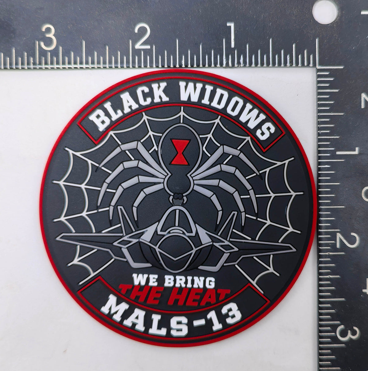 Official MALS-13 Black Widows We Bring The Heat PVC Shoulder Patch