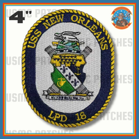 Officially Licensed US Navy USS New Orleans LPD 18 Patches