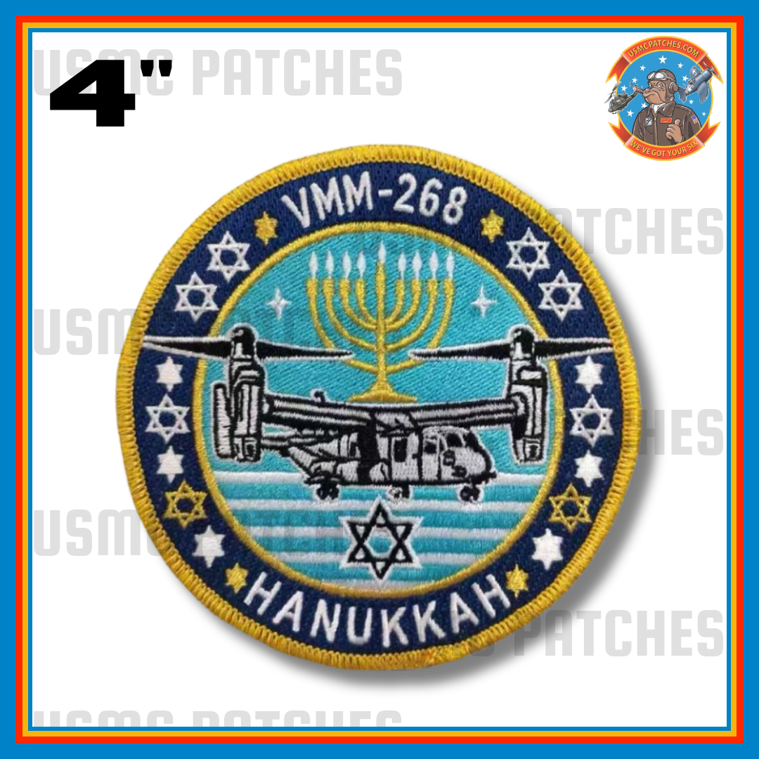 Official VMM-268 Red Dragons V-22 Hanukkah Patch