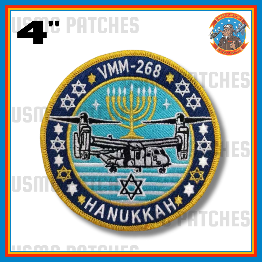 Official VMM-268 Red Dragons V-22 Hanukkah Patch