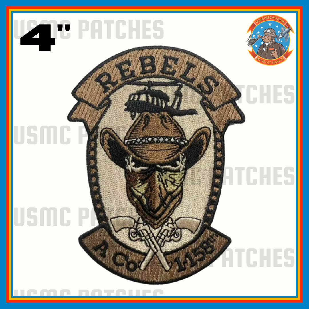 Official A Co. 1-158th Rebels Patch
