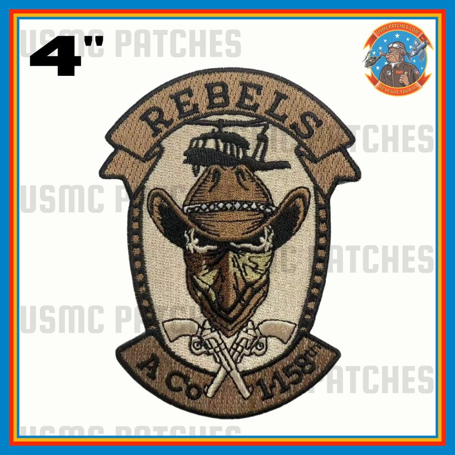 Official A Co. 1-158th Rebels Patch