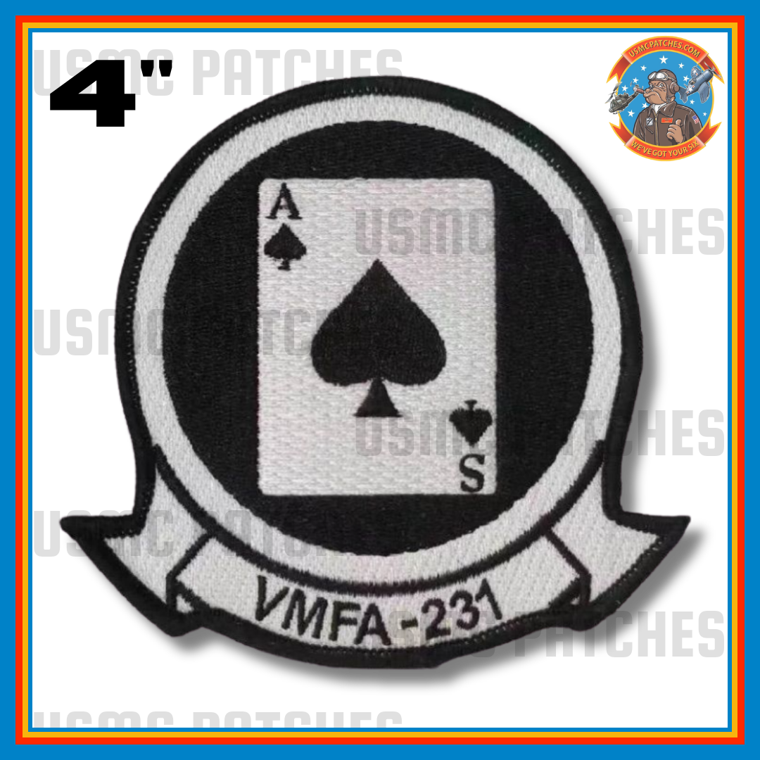 Officially Licensed USMC VMFA-231 Ace of Spades Squadron Patch