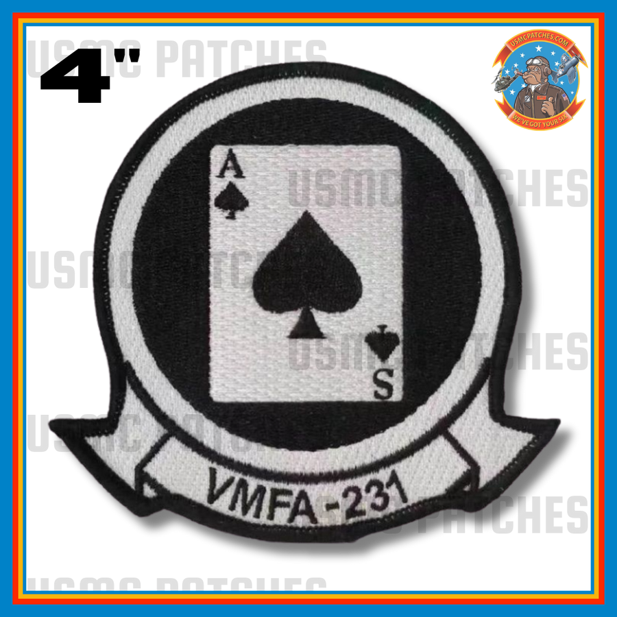 Officially Licensed USMC VMFA-231 Ace of Spades Squadron Patch