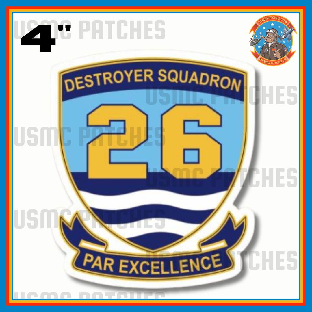 Officially Licensed US Navy Destroyer Squadron 26 Sticker
