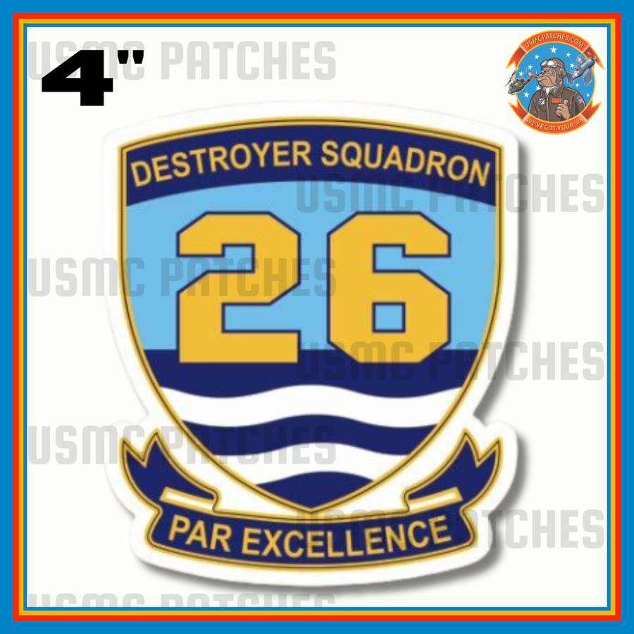 Officially Licensed US Navy Destroyer Squadron 26 Sticker