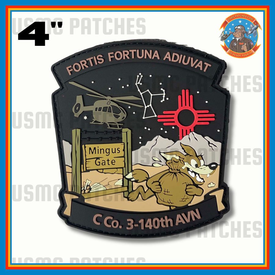 Official New Mexico Army Guard C Co 3-140th Aviation Mingus Gate PVC Patch