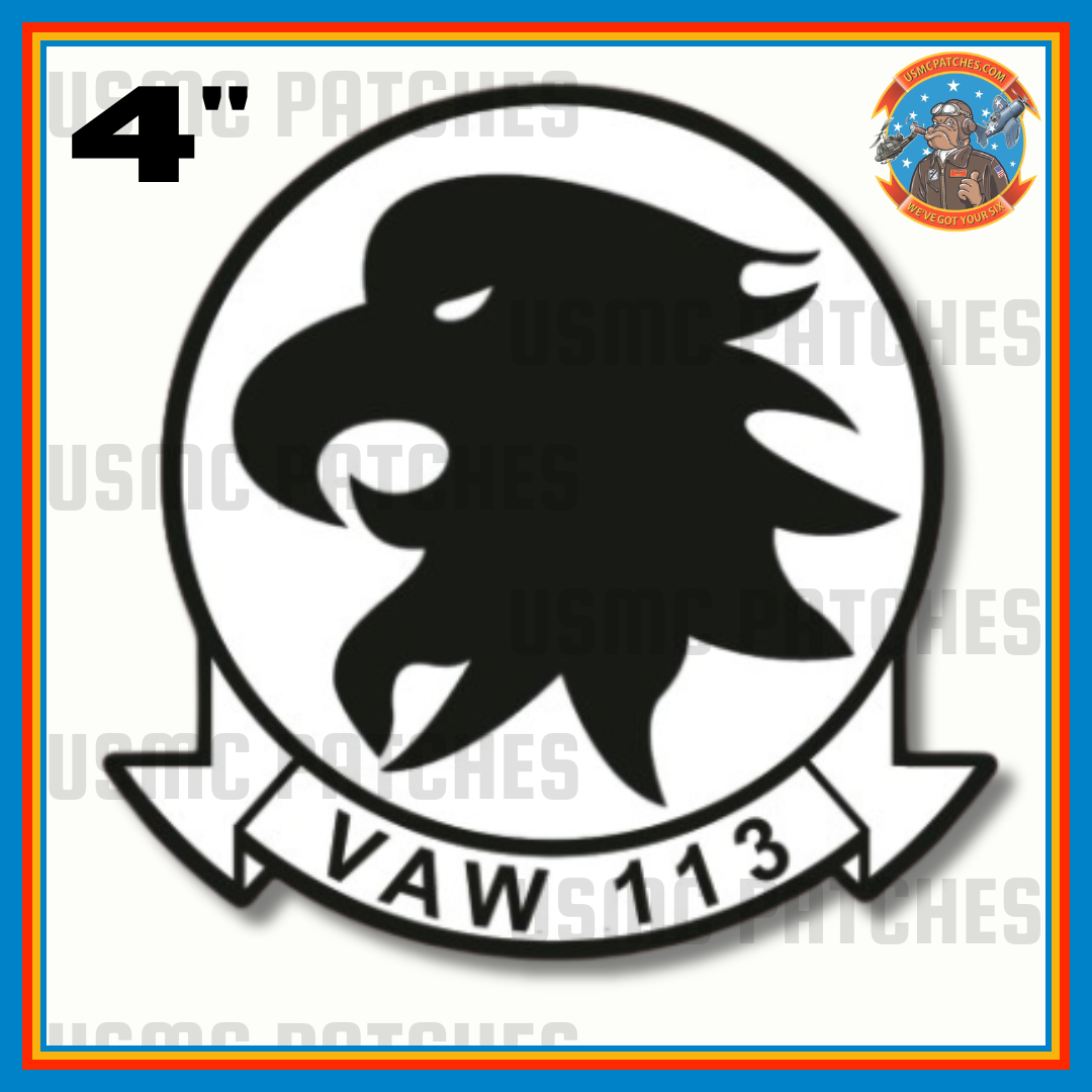 Officially Licensed US Navy VAW-113 Black Eagles Squadron Sticker