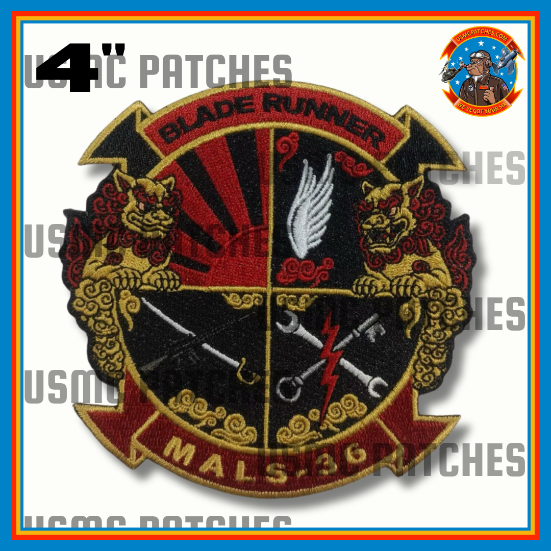 Official MALS-36 Blade Runner Shisa Dogs Patch