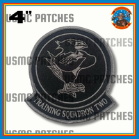 Officially Licensed US Navy VT-2 Doerbirds Squadron Patch and Name Tags (Black and Silver)