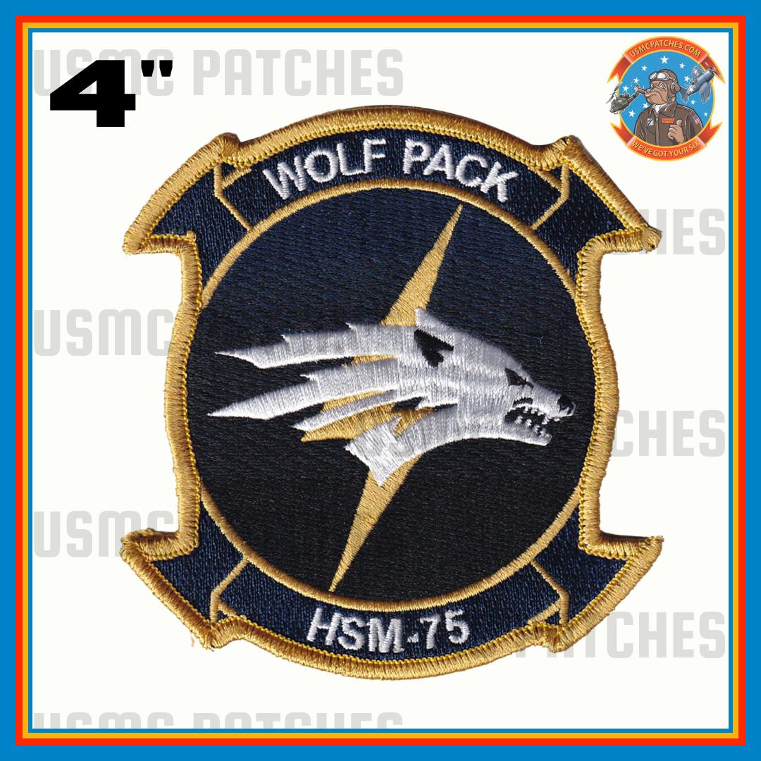 Officially Licensed US Navy HSM-75 Wolfpack Squadron Patch
