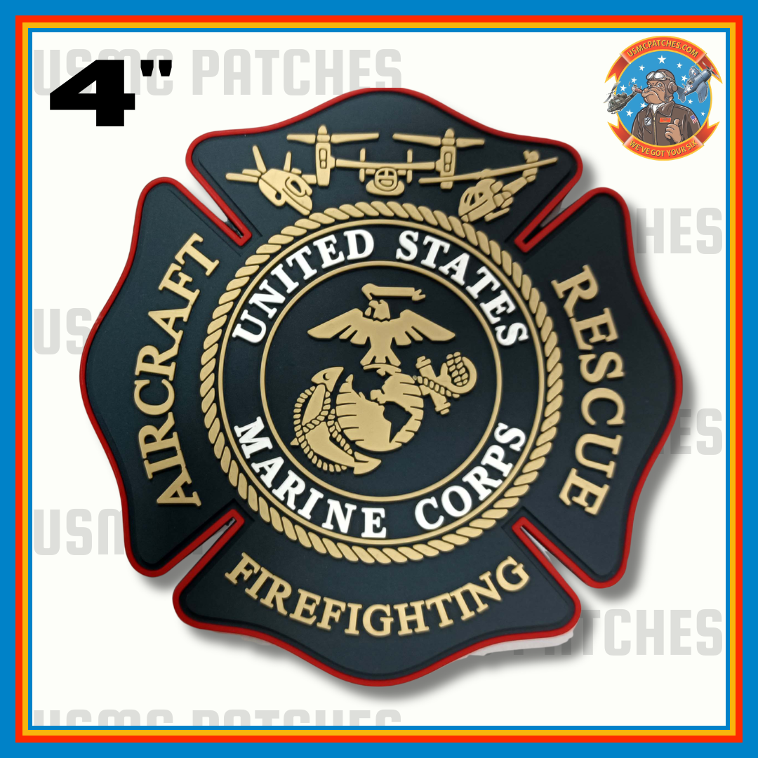Officially Licensed USMC Aircraft Rescue and Firefighting Patches