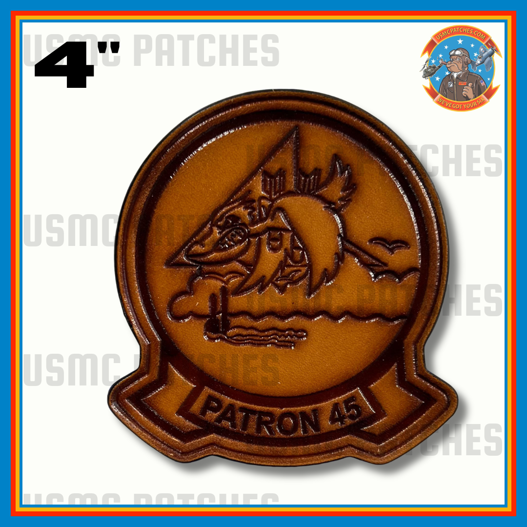 Officially Licensed US Navy VP-45 Pelicans Leather Squadron Patch
