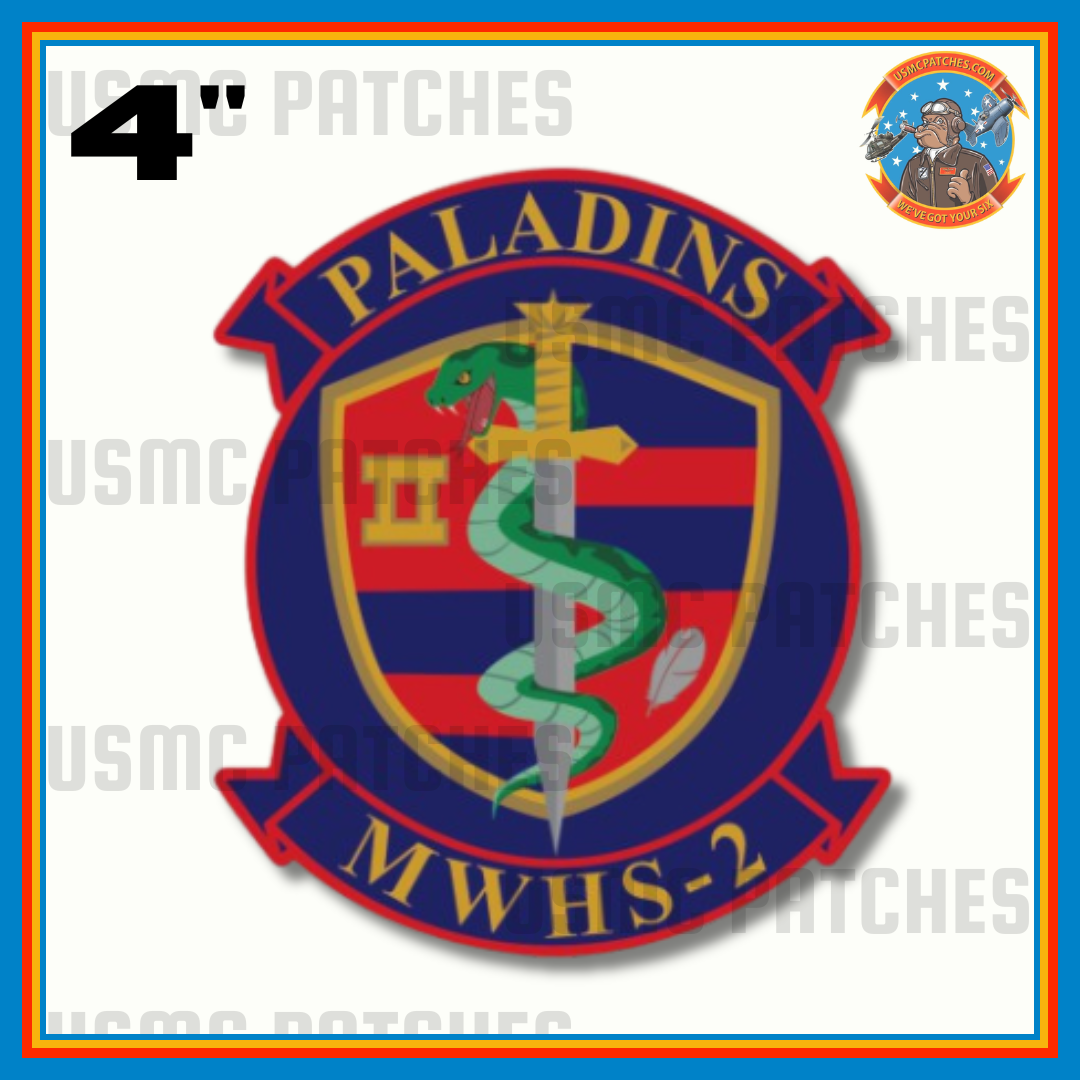 Officially Licensed USMC MWHS-2 Paladins Squadron Sticker