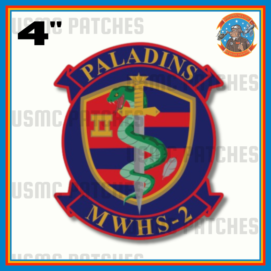 Officially Licensed USMC MWHS-2 Paladins Squadron Sticker