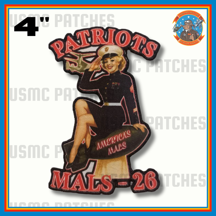 Official MALS-26 Patriots Pin-Up Patch
