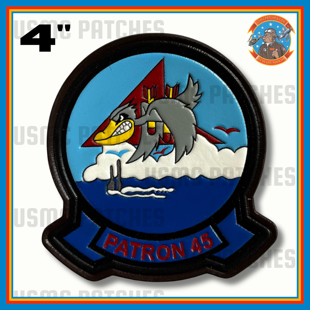 Officially Licensed US Navy VP-45 Pelicans Leather Squadron Patch