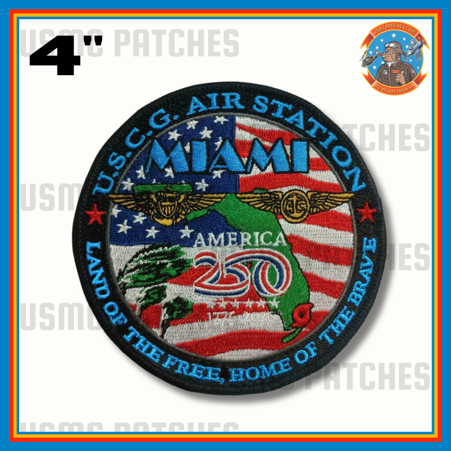 Official USCG Air Station Miami America 250th Patch