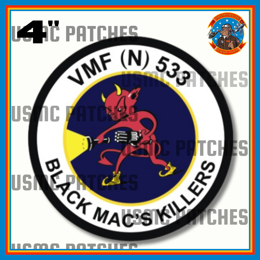 Officially Licensed USMC VMF(N)533 Black Mac's Killers Squadron Sticker