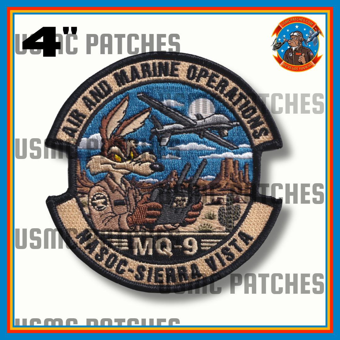 Air & Marine Operations NASOC Sierra Vista Wiley Coyote MQ-9 Patch