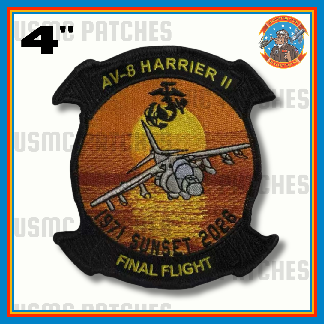 Official USMC AV-8 Harrier II Sunset Patch