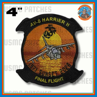 Officially Licensed USMC AV-8 Harrier II Sunset Patch