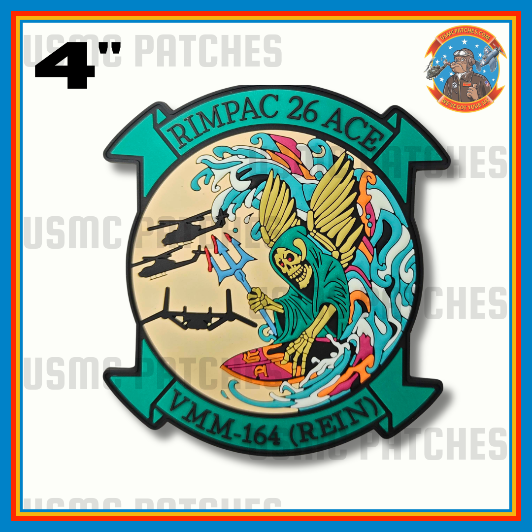 Official VMM-164(REIN) Knightriders RIMPAC 26 ACE PVC Patch