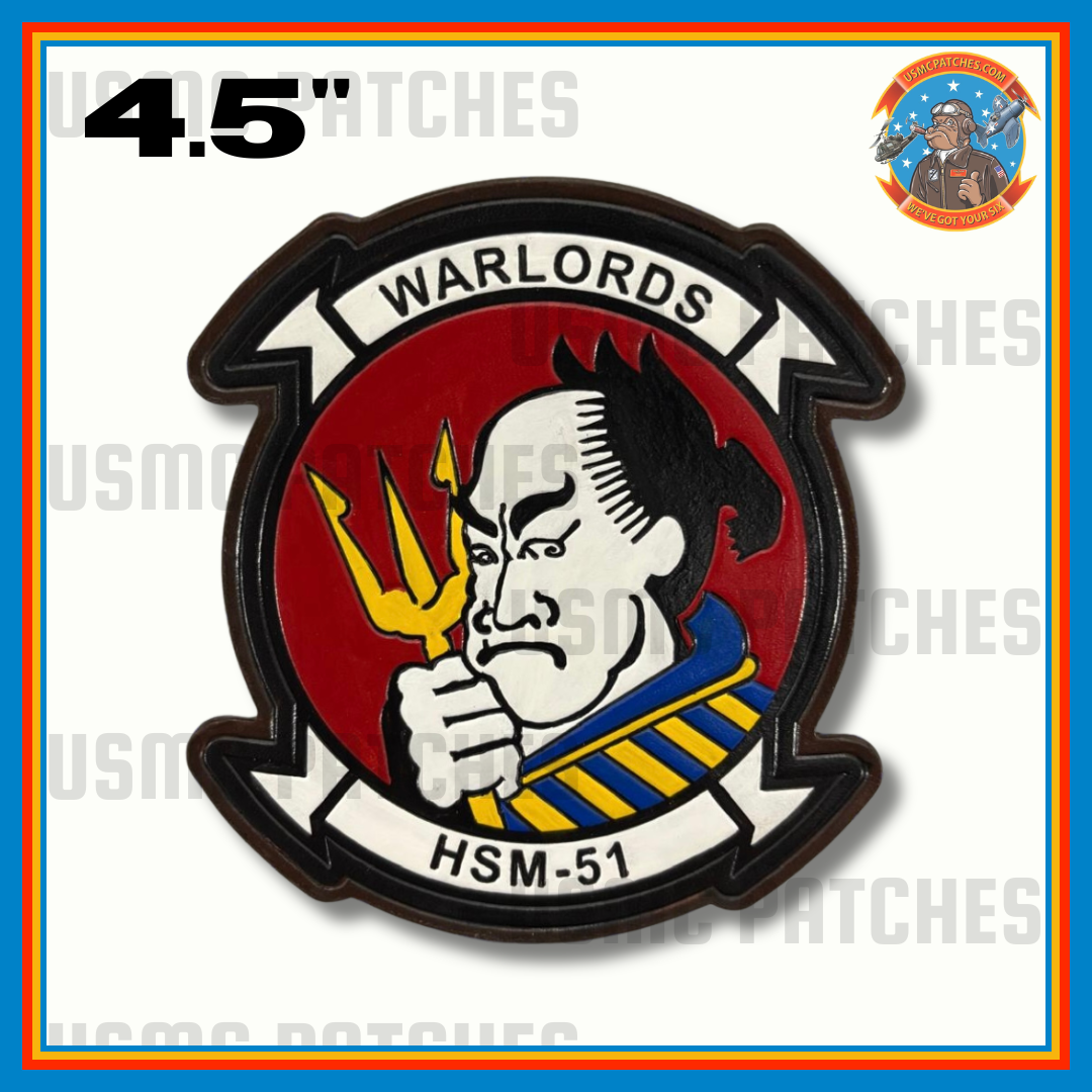 Officially Licensed US Navy HSM-51 Warlords Leather Patches
