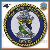 Officially Licensed US Navy USS New Orleans LPD 18 Patches