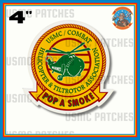 Officially Licensed USMC/ Combat Helicopter & Tiltrotor Association Pop-A-Smoke Sticker Collection