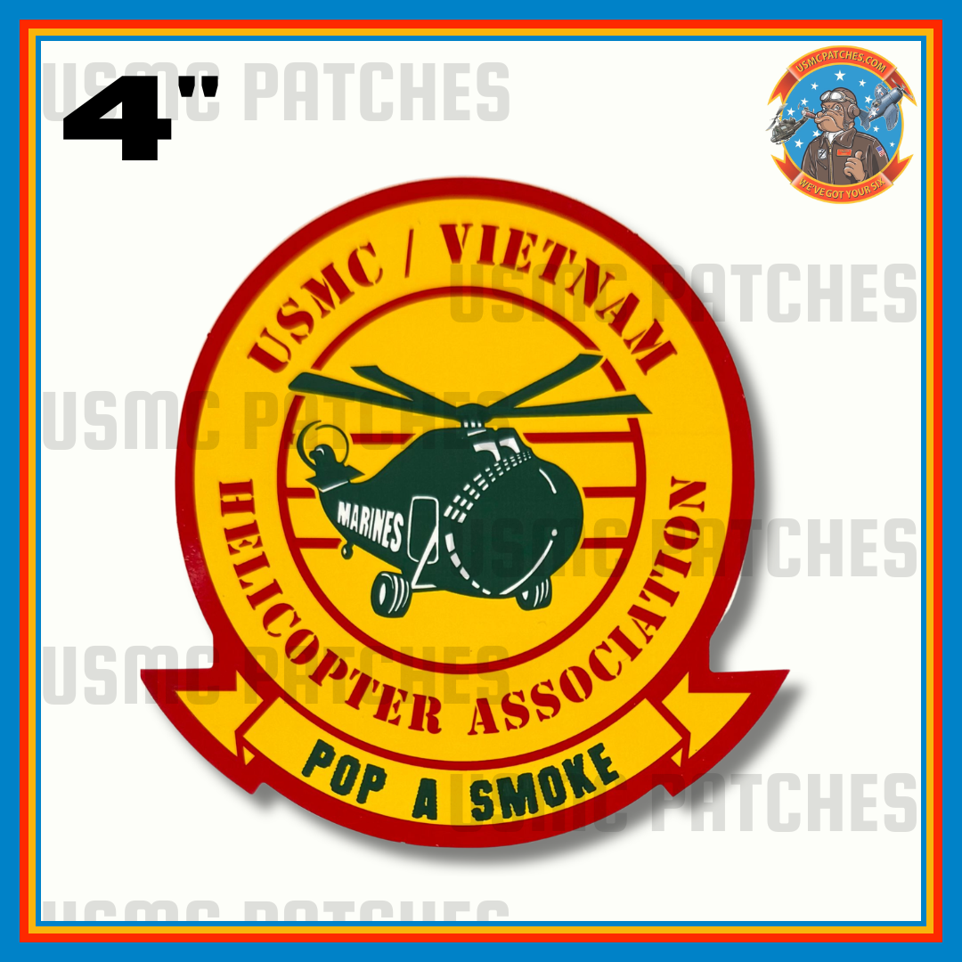 Officially Licensed USMC/ Combat Helicopter & Tiltrotor Association Pop-A-Smoke Sticker Collection