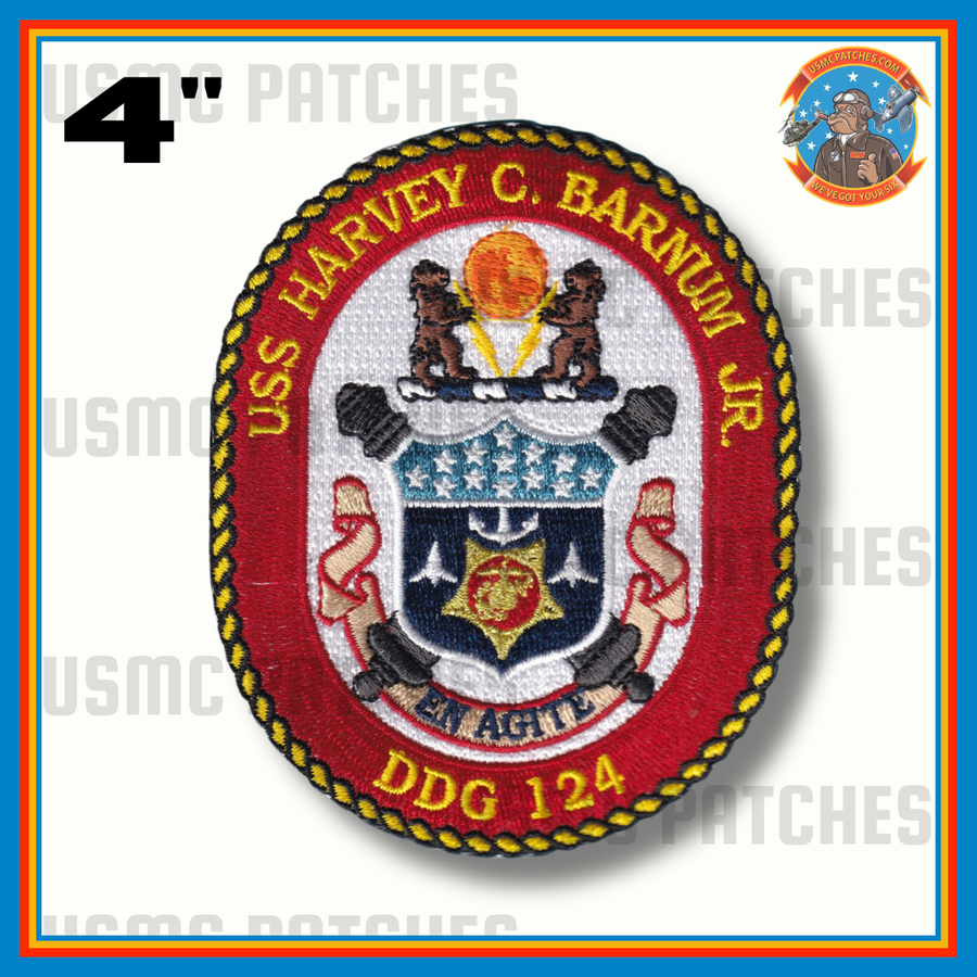 Officially Licensed US Navy USS Harvey C. Barnum Jr. DDG-124 Patch