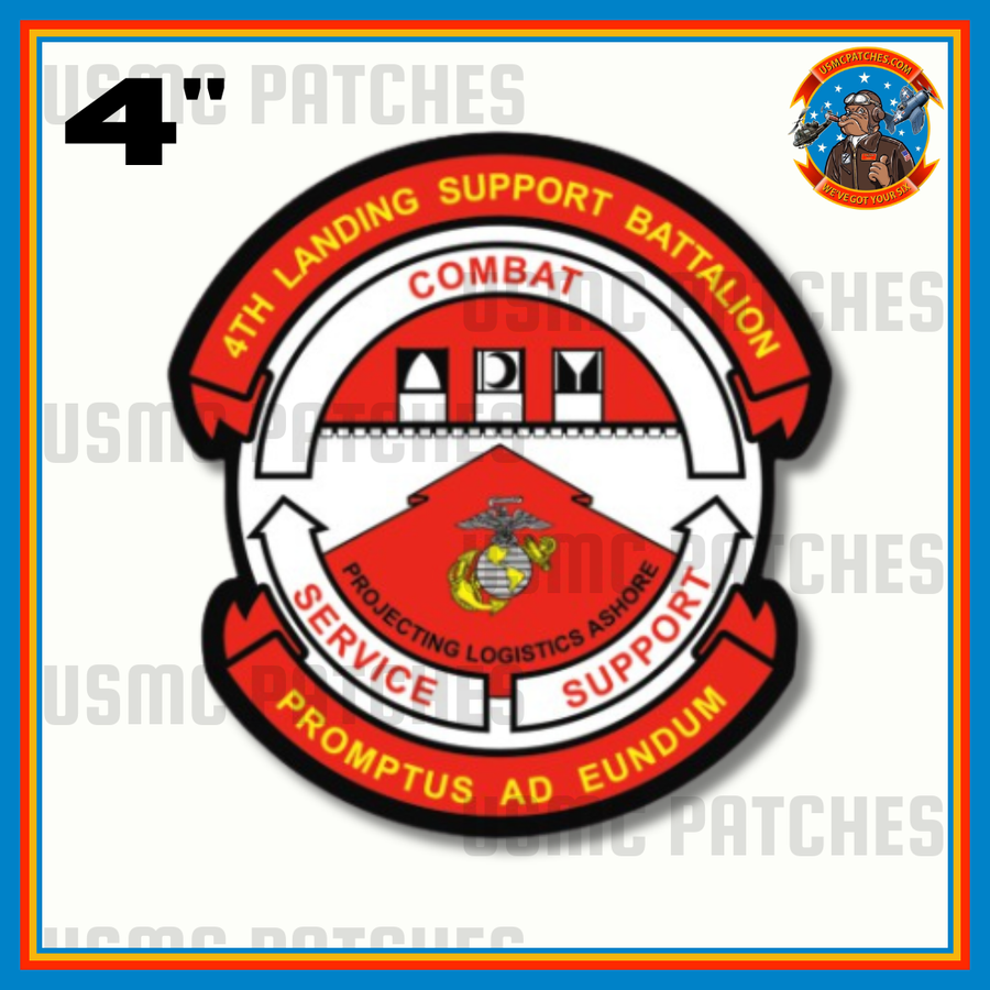 Officially Licensed USMC 4th Landing Support Battalion Sticker