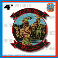 Officially Licensed USMC MALS-24 Warriors Patches