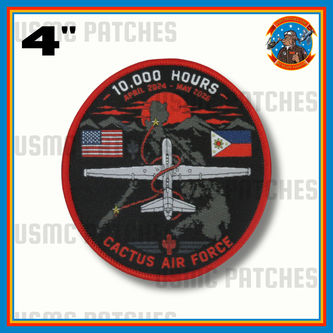 Official VMU-1 10,000 Hours Cactus Air Force Patch