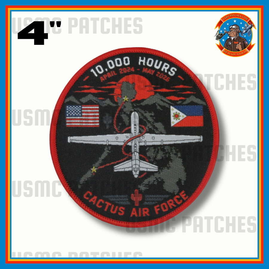 Official VMU-1 10,000 Hours Cactus Air Force Patch