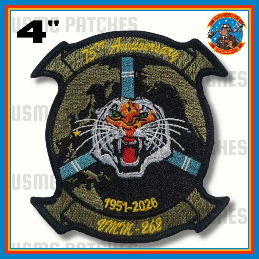 Official VMM-262 Flying Tigers 75th Anniversary Squadron Patch