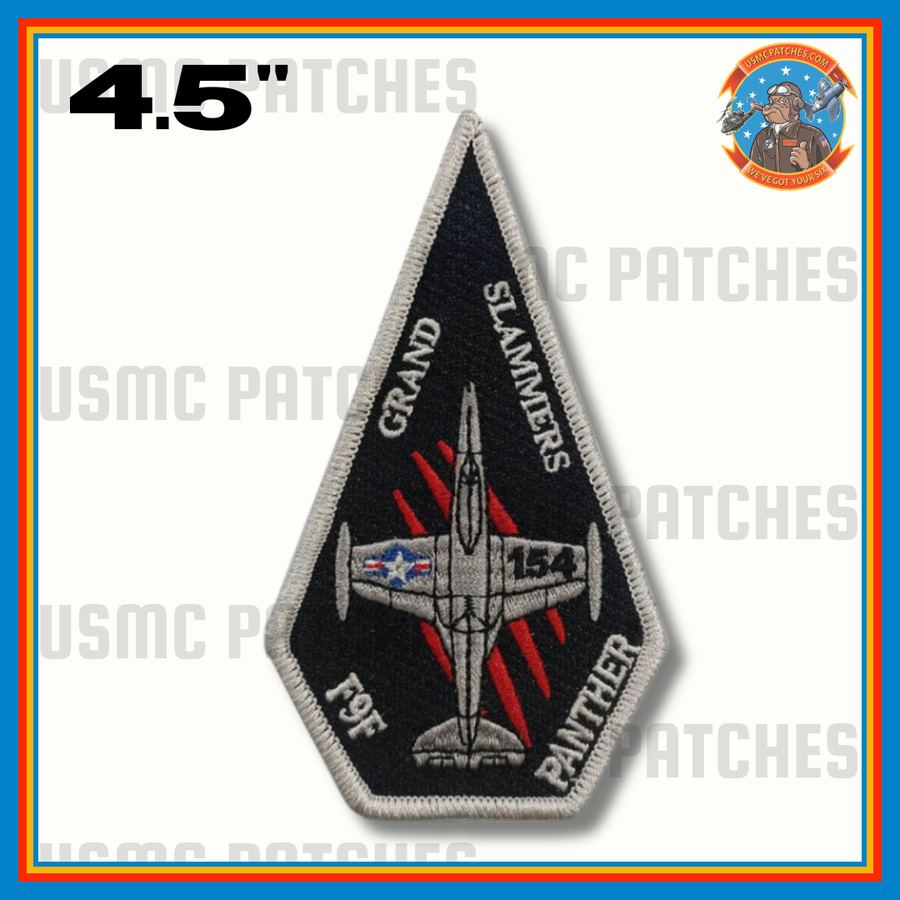 Official VFA-154 Black Knights Throwback Grand Slammers F9F Panther Coffin Patch