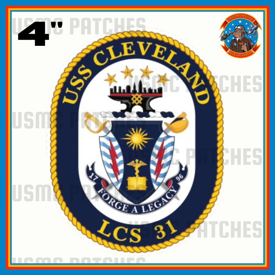 Officially Licensed US Navy USS Cleveland LCS-31 Ship Sticker