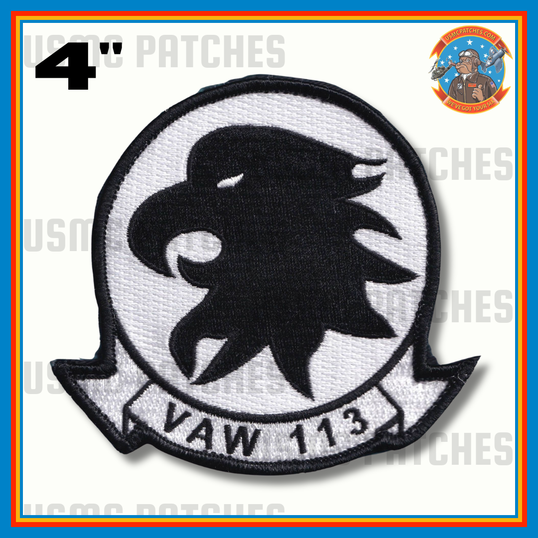 Officially Licensed US Navy VAW-113 Black Eagles Squadron Patch