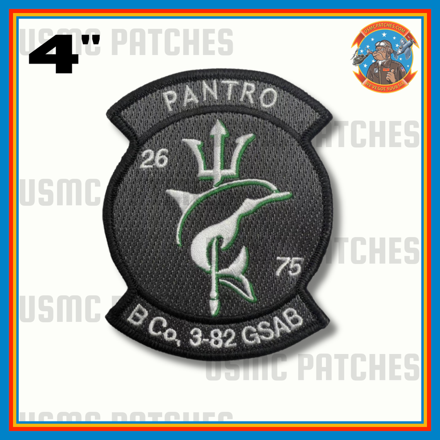 Official US Army B Co 3-82 GSAB Flippers PANTRO Patch
