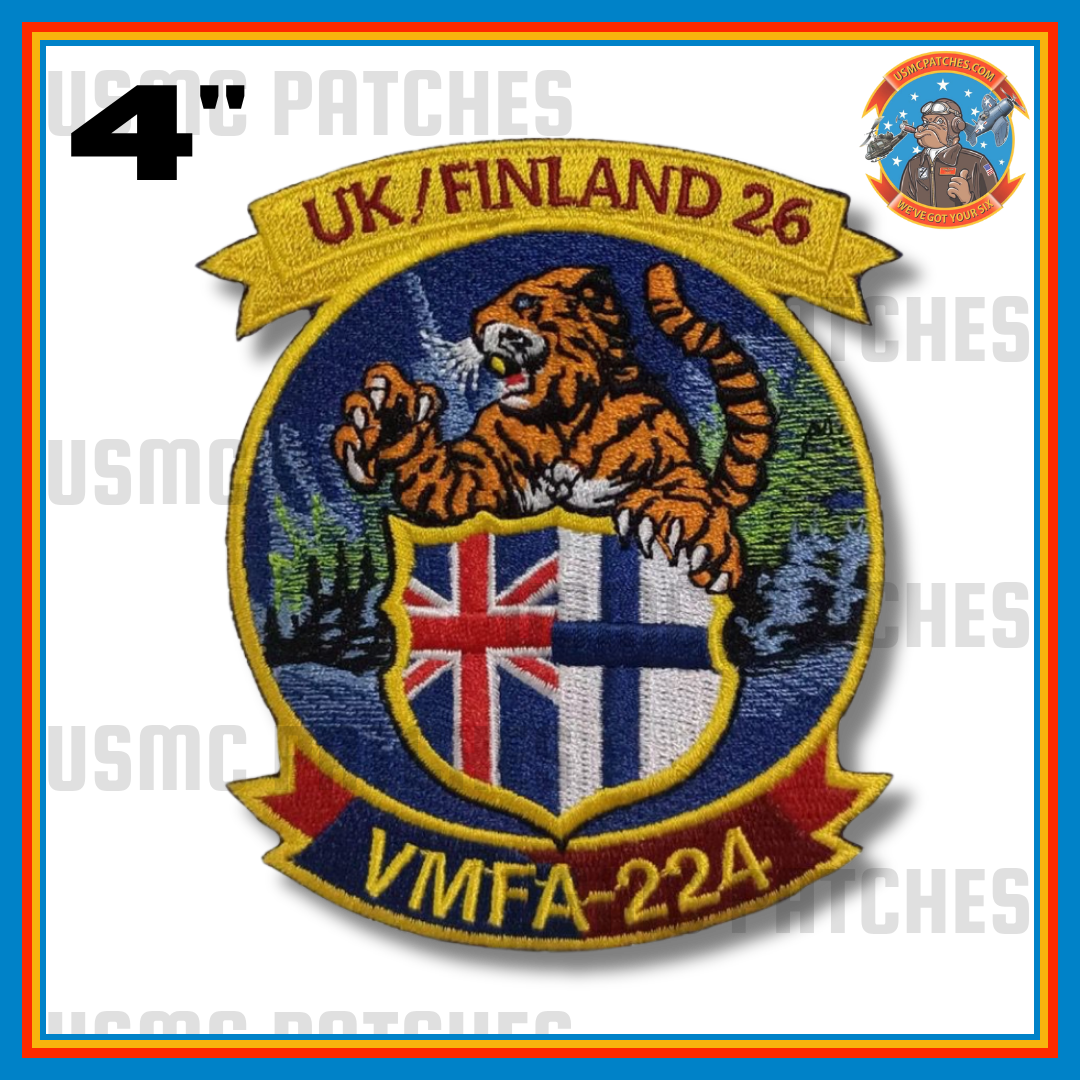 Official VMFA-224 Bengals UK/Finland Chest and Shoulder Patch