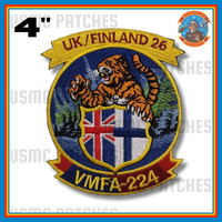 Official VMFA-224 Bengals UK/Finland Chest and Shoulder Patch