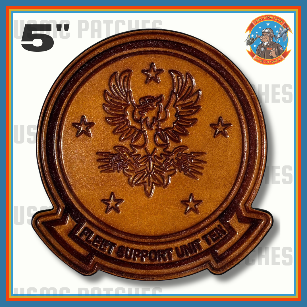 Officially Licensed US Navy Fleet Support Unit 10 Leather Patch