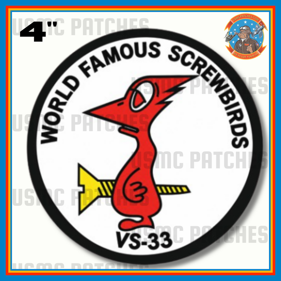 Official VS-33 World Famous Screwbirds Sticker