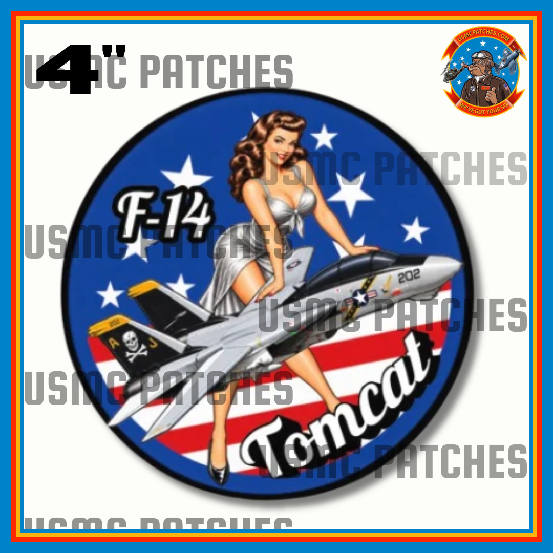 Official USMC Patches F-14 Tomcat Tammy Pin Up Girl Sticker
