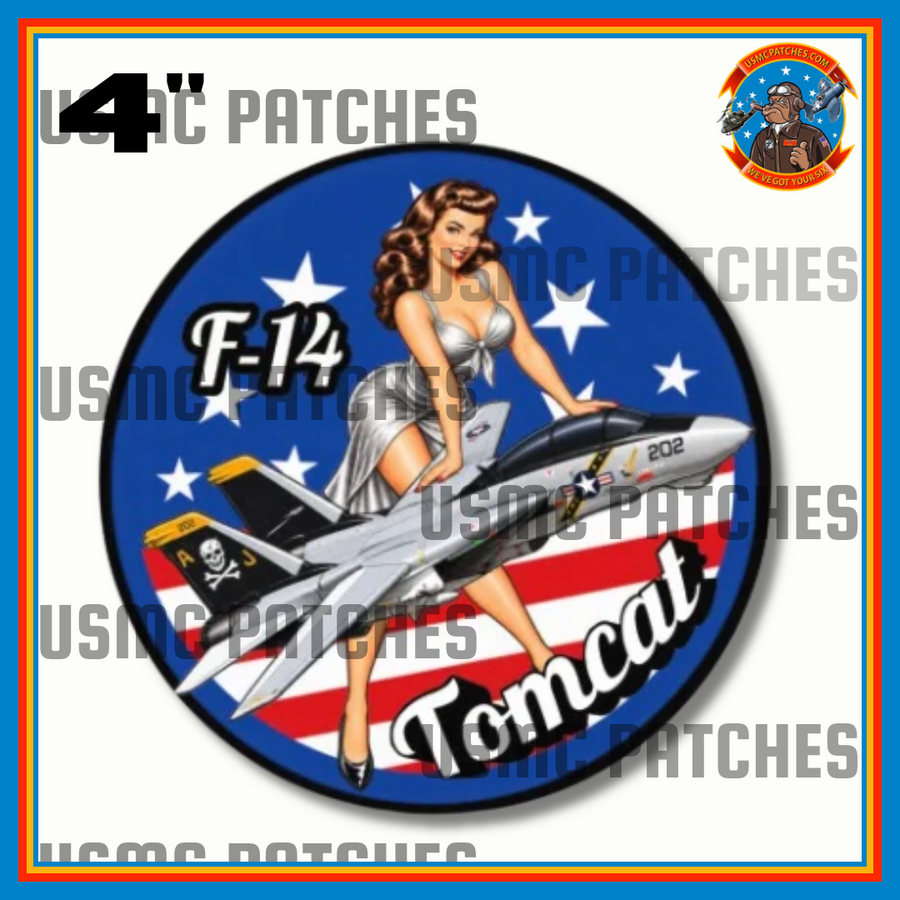 Official USMC Patches F-14 Tomcat Tammy Pin Up Girl Sticker